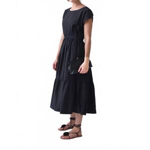 NEW M.PATMOS penelope midi dress in black